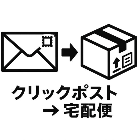 クリックポスト⇒宅配便に変更(日時指定可)