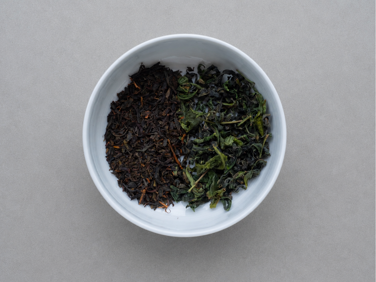 Japanese black tea and semi-oxidized tea leaves